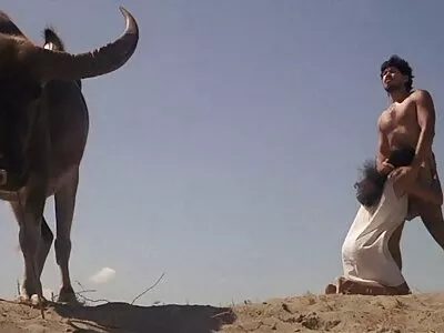 கவர்ச்சியான சார்லி சேஸ் ஒரு கருப்பு குச்சியைக் கையாளுகிறார்